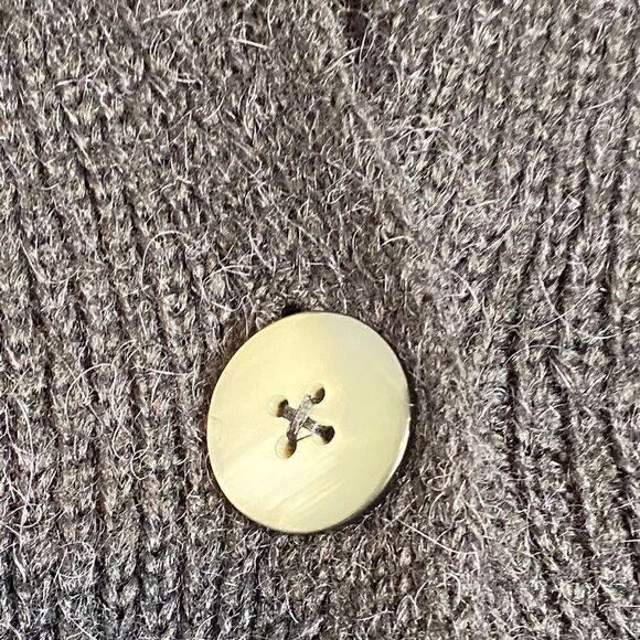 Soft Surroundings black alpaca blend rosette cardigan sweater size M - Picture 14 of 16